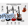 GİTAR ANAHTARLIK + ÇAKMAK SİYAH
